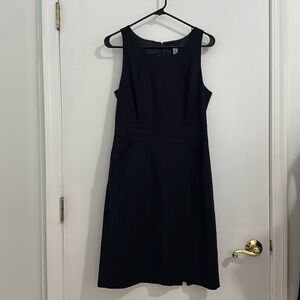 Navy J. Crew sheath dress